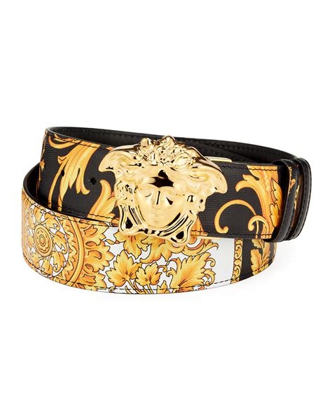 versace mens belt white|Versace belt men medusa.